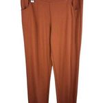 Onque Casual Burnt Orange Straight Leg Lightweight Stretchy Pull On Pants Size M Size M Photo 0