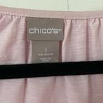 Chico's Chico’s Size 1 Embroidered Tassel Top in Pink Embroidery Tassels Medium Photo 4