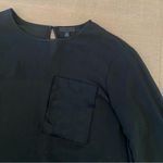 atm anthony thomas melillo black sheer pocket long sleeve blouse Size L Photo 5