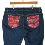 COOGI Vintage  Jeans Womens 18W (37x31) Blue Dark Wash Y2K Embroidered Photo 1