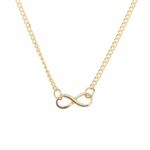 Infinite Love Infinity Loop Symbol Adjustable Gold Necklace Photo 2