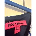 Betsey Johnson  blue brocade short‎ sleeved dress 6 Photo 3