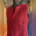 Ann Taylor Textured Red Midi Dress Photo 1