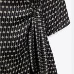 ZARA Black Satin effect Printed Long Sleeve Tie Waist
Blazer Dress Photo 5