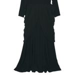 Modest Formal Black Dress with Pearl Details Size Large Photo 4