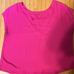 Torrid Gorgeous Pink, Thin, Silky Feeling, Shell Blouse with O Ring on Back Photo 2