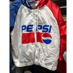 Pepsi  Cola Wind Breaker Jacket Zip Up Retro Logo Spell Out Women's Size Medium Photo 2