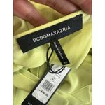 BCBGMAXAZRIA Citron Tie Strap V Neck Sleeveless Hi Low Tank Top XS Photo 5
