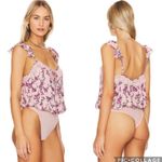 Free People Free People Take It Away Bodysuit Pink Rose Floral S Photo 2