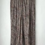 Norton Mcnaughton Vintage 90s  Beige & Brown Snakeskin Print Trouser Pants 10 Photo 1