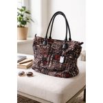 TUMI Abstract Print Tote Bag | Nylon & Leather Handles Photo 1
