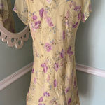 R & K VTG y2k   YELLOW COTTAGE CORE PRAIRIE TEA  PARTY FLORAL DRESS 6 Feminine Photo 0