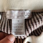 Real & True Taupe Cream Ribbed Sleeveless Sweater Tank Size Medium Photo 5