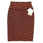 LuLaRoe NWT Cassie Blue & Orange Striped Pencil Skirt Size XS | Stretchy/Stylish Photo 0