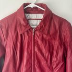 wilson's leather Wilson’s Leather Maxima Red Leather Jacket Bikercore Zip Up Vintage Y2K Photo 3