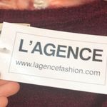 L'Agence Maroon Red Revolve Candela Lace Up Flare Sleeve Sweater Photo 8