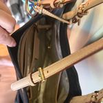 Michael Kors  Large Black Pebbled Leather Tote Bag | Tan Straps | Gold Hardware‎ Photo 3