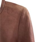 Trouve Brown Leather Blouse Size M Photo 5