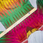 Vintage retro handmade cropped sleeve dress with v neck chevron style small Blue Photo 7