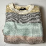 On Blue Pastel Stripe Textured Knit Sweater Women's L Size L Photo 3