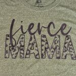 Fruit of the Loom Fierce Mama T Shirt Heather Green Women's Medium Photo 2
