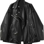 Black Rivet Black Faux Leather Jacket Photo 0