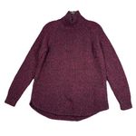 Michael Kors Michael Sweater Womens Small Burgundy Marled Knit Turtleneck Preppy Photo 0