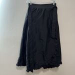 Beau & Ro Fete Collection Waverly Wrap Ruffle Skirt Black Taffeta Size Small Photo 3