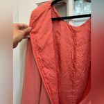 Brooks Brothers Vintage  100% Silk Peach Coral Long Sleeve Midi Dress Size 10 M Photo 5