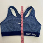 Nike  Pro Dri-FIT Sports Bra XS Heather Navy Blue Medium Support Photo 5