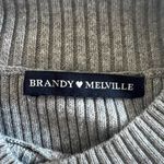 Brandy Melville light grey mock neck cropped ribbed sweater Photo 2