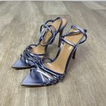 Gianvito Rossi  Lita Silver / Ice Blue Ankle Wrap Sandals Strappy Heels Size 36.5 Photo 1