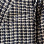 Escada Navy And Cream Plaid Blazer Size 38 (Medium) Blue Photo 2