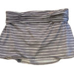 Garnet Hill Garnet Hill Womens Lined Stretch Ruched Waist Swim Skirt Gray Striped Size 02 Photo 0