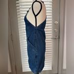 Macy's M1858 Macy’s Denim Zip-up Jean Mini Dress Photo 3