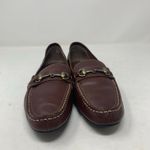 Sonoma Vintage Burgundy Brown Leather Horsebit Loafers Women’s Size 11 Moc Toe Photo 8