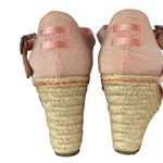 Toms Sandals Womens 8.5 Orange Tangerine Clarissa Canvas Espadrille Wedge Heels Photo 9