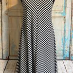 Mossimo Supply Co Mossimo Women’s Black & White Sleeveless Striped Shark Bite Dress Size Small Photo 0
