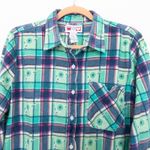 VTG American Sweetheart‎ Womens Shirt Size M Plaid Flannel Western 90s Floral Green Size M Photo 1