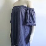 Off Shoulder Crochet Bohemian Dress Blue Photo 2