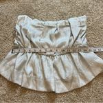Versona Silver Metallic Peplum Top Photo 1