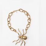 ZARA  spider bejeweled necklace gold Photo 2
