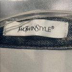 Denim Dress with Colorful Sleeves from runway in NY Blue Size L Photo 1