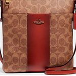 Coach  Canvas/leather Crossbody Bag With Signature C Logo Tan/brown Photo 0