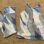 Athleta Women’s  Vibrance Snowball Blue Leggings and Tank Top Set Size S Photo 0