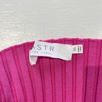 ASTR New Ribbed Knit Off Shoulder Long Sleeve Slit Midi Sweater Dress Pink XS Photo 18