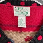 The Quaker Factory Vintage Barn Animals Knit Cardigan Black Size L Photo 4