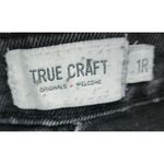 True Craft Distressed Hem Jeans Ripped‎ Knee Black Wash Denim Size 26 Photo 2