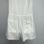 Ann Taylor  Loft Womens Romper Size S Off White Sleeveless Eyelet Button Front Photo 4