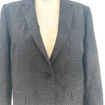 Dries Van Noten Black Geometric Print Woven Blazer Jacket Size 38 US 6 Photo 2